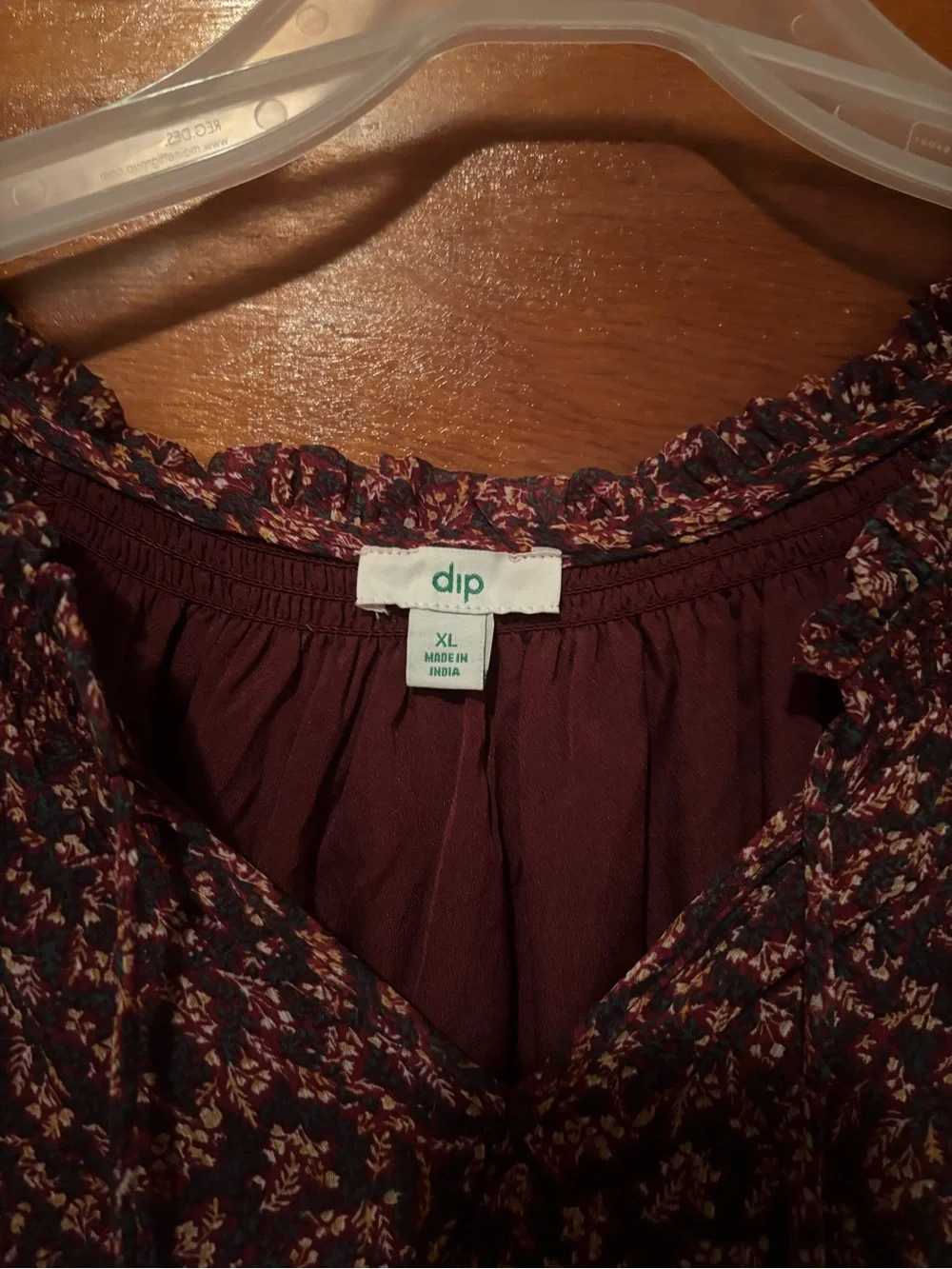 Dip Brand Burgundy/Maroon Floral Dress - Picture 4 of 6